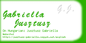 gabriella jusztusz business card